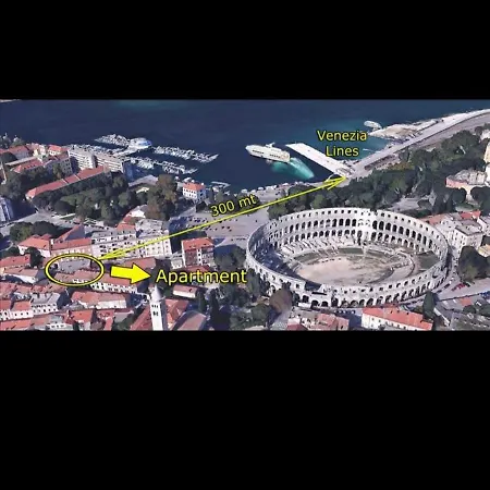Apartment Arena Design App, Free Private Parking, Terrace Pula